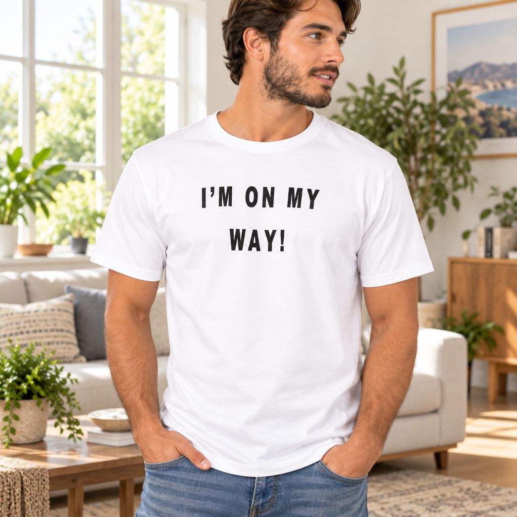 Funny I'm On My Way Quote White Lie Party Shirt