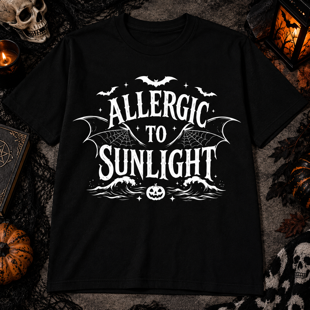 Funny Introvert Spooky Shirt, Allergic to Sunlight