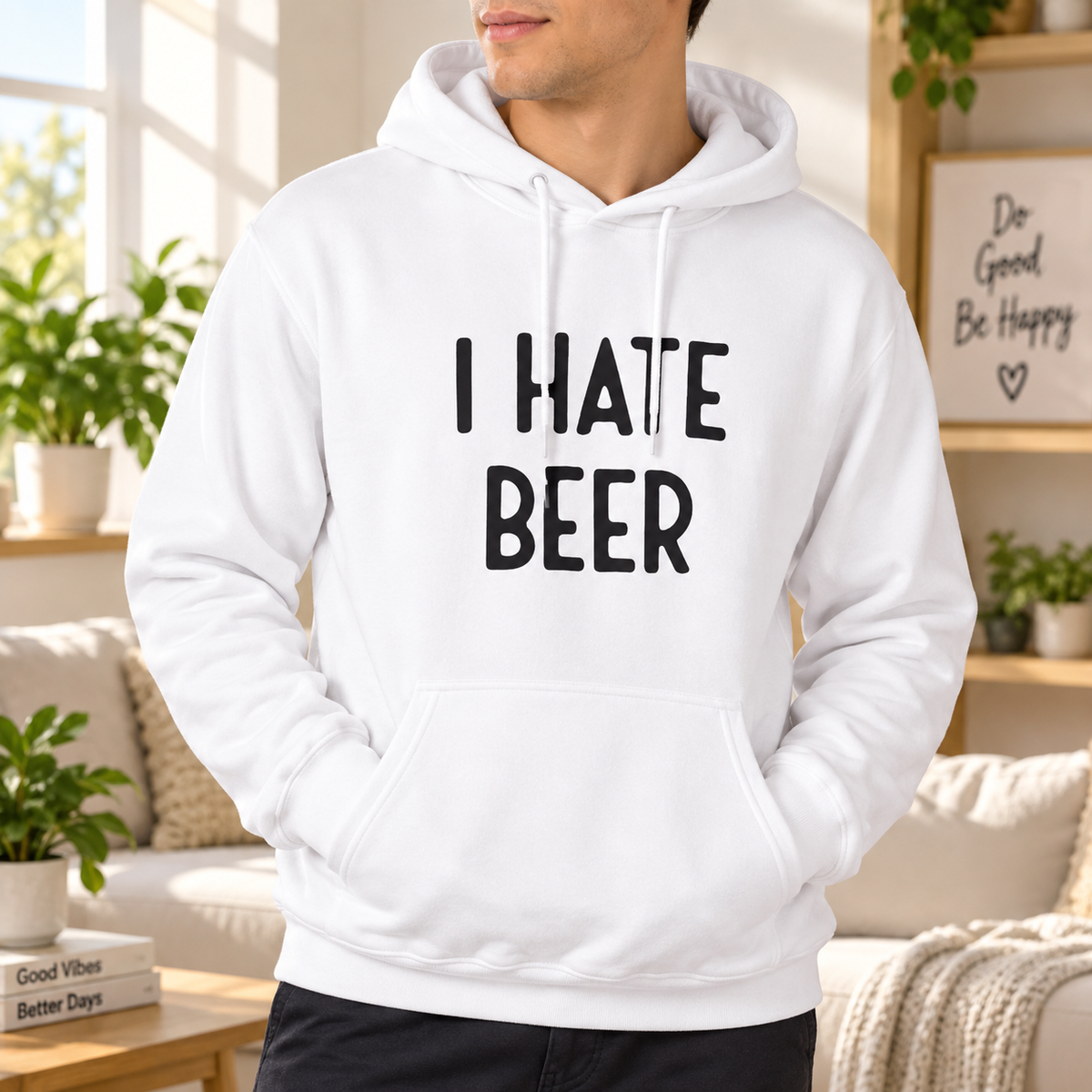 Funny I Hate Beer Quote White Lie Party Shirt