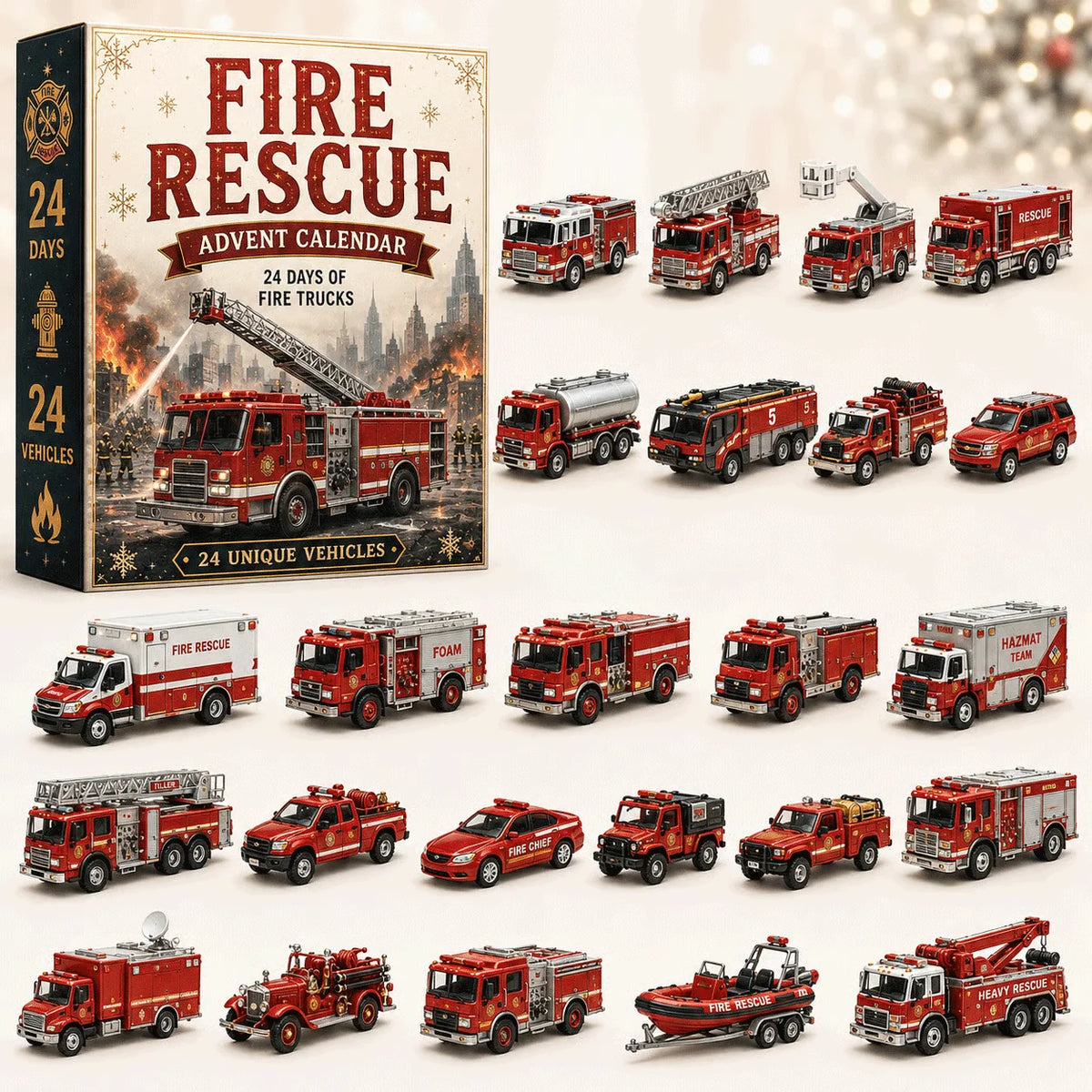 Fire Rescue 24 Days of Fire Trucks Advent Calendar 2026