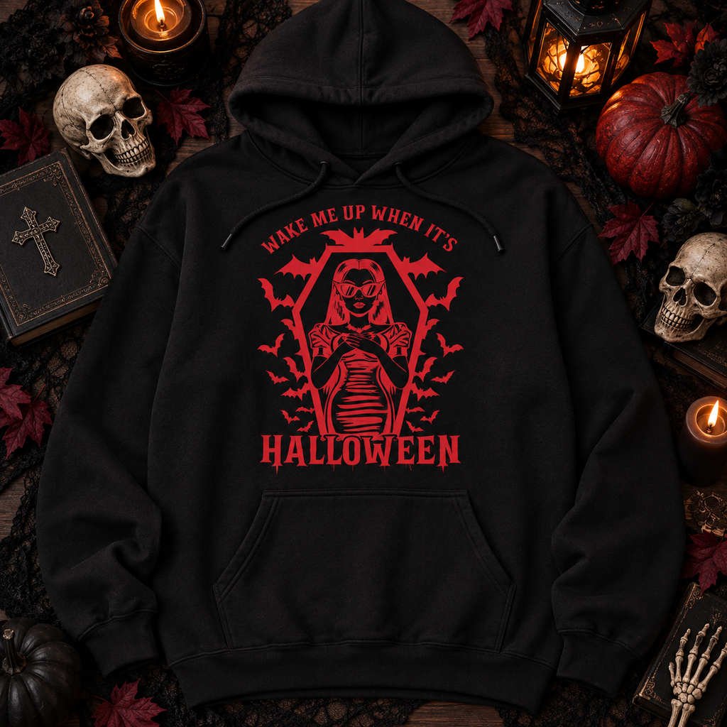 Wake Me Up When It's Halloween Shirt & Hoodie Funny Goth Apparel