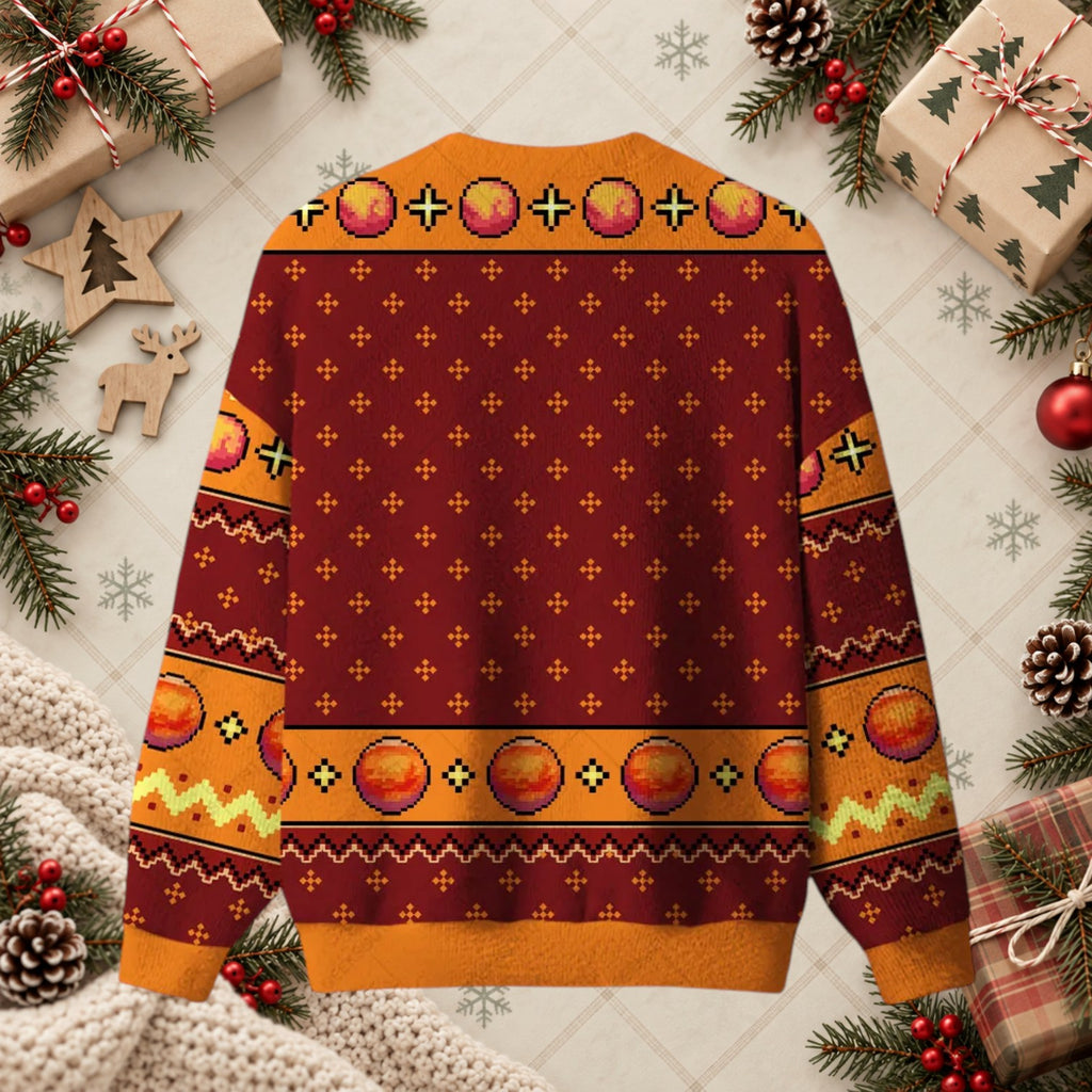 Flat Mars Society Funny Space Science Retro Ugly Sweater