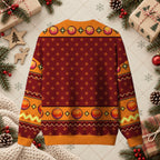 Flat Mars Society Funny Space Science Retro Ugly Sweater