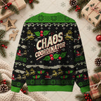 Chaos Coordinator Funny Office Teacher Mom Ugly Christmas Sweater