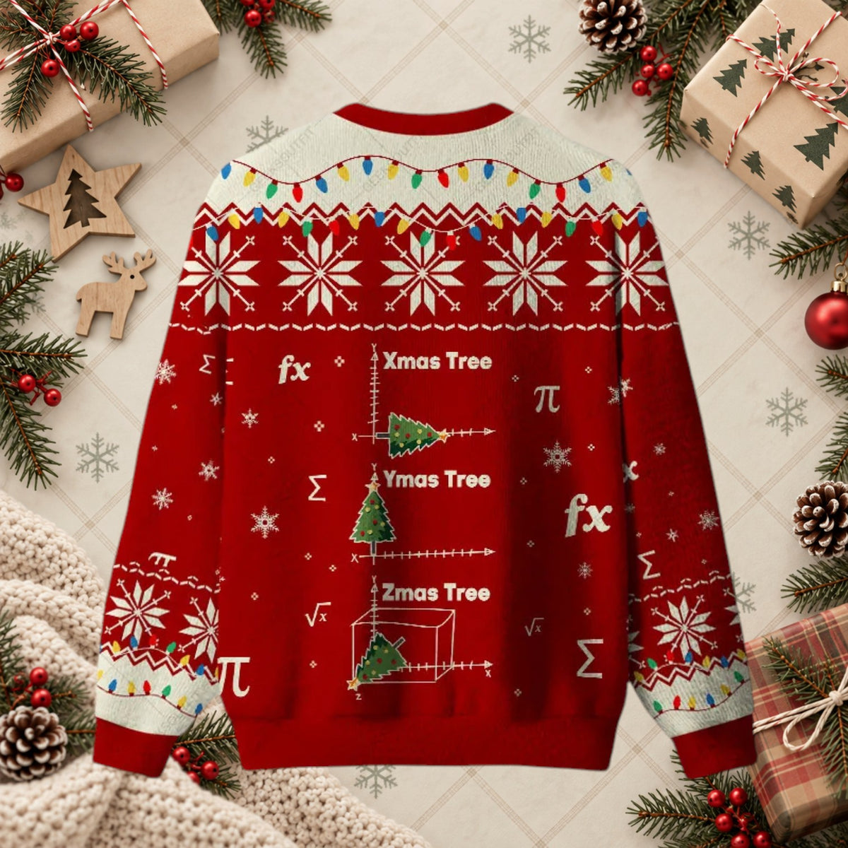 Math Geometry Graph Xmas Ymas Zmas Ugly Christmas Sweater
