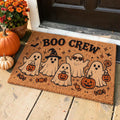 Cute Boo Crew Ghost Family Trick or Treat Halloween Doormat