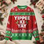 Yippee Ki Yay Action Movie Quote Ugly Christmas Sweater