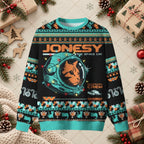 Jonesy The Space Cat Nostromo Crew Ugly Christmas Sweater - Sci-Fi Feline Holiday Apparel
