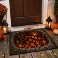 Creepy 3D Glowing Jack-O-Lantern Pumpkin Pit Illusion Doormat