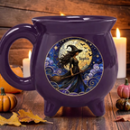 Personalized Stained Glass Witch Cauldron Mug Magical Gothic Cup