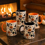 Faux Embroidery Halloween Mug Cute 3D Look Spooky Coffee Cup