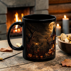 Personalized Glowing Haunted House Mug Dark Spooky Season Gift