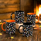 Custom Face Halloween Mug Personalized Witch Hat & Ghost Cup