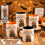 Custom Pet Photo Mug Funny Caught Stealing Treats Dog Cup