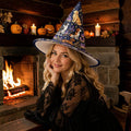 Dog Lovers Quilted Navy Blue Magic Witch Hat