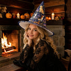 Dog Lovers Quilted Navy Blue Magic Witch Hat