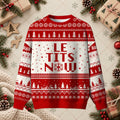 Le Tits Now Funny Ugly Christmas Sweater - Let It Snow Humor Holiday Sweatshirt