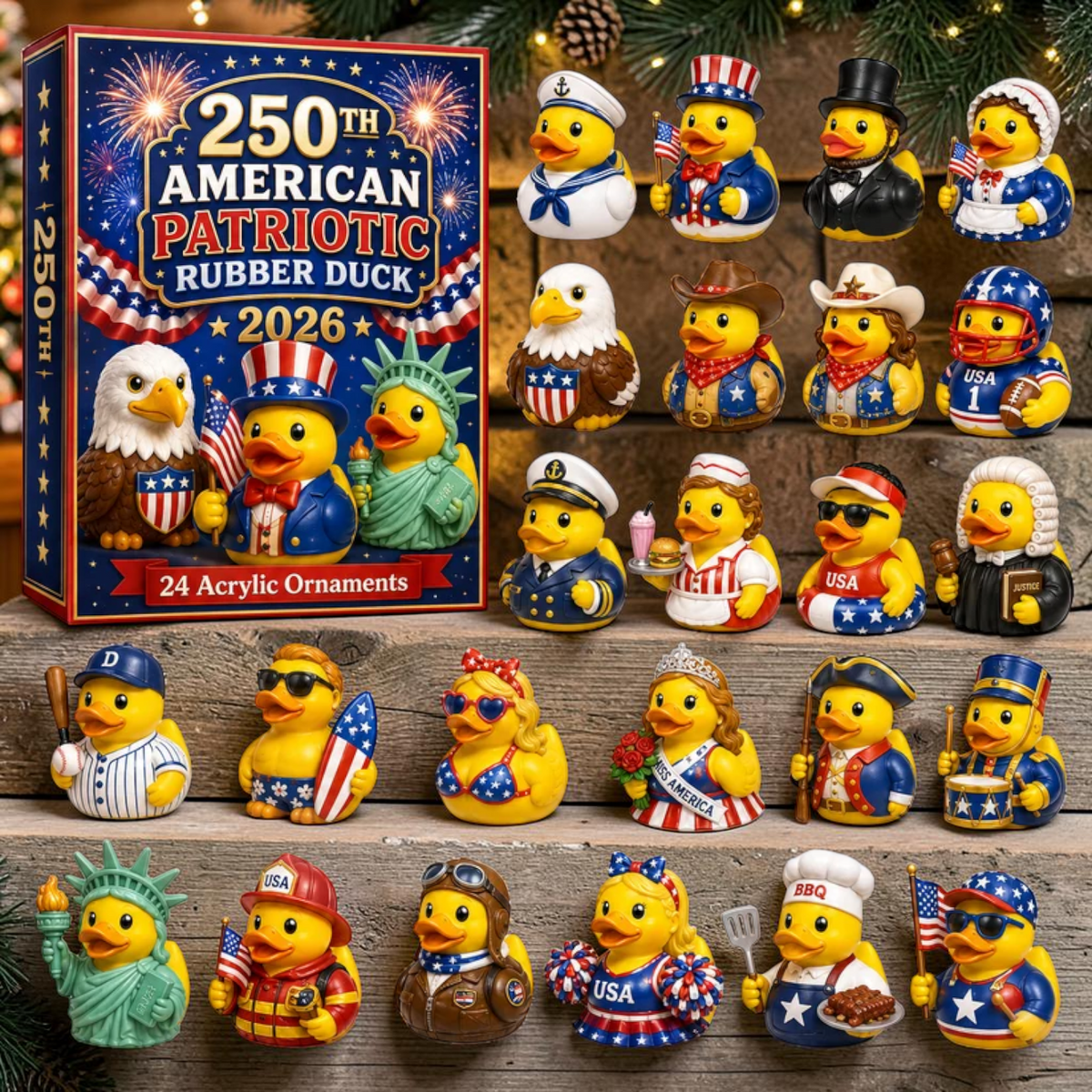 250th Anniversary American Patriotic Rubber Duck 2026 Advent Calendar