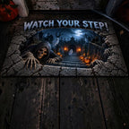 Creepy 3D Grim Reaper Watch Your Step Doormat
