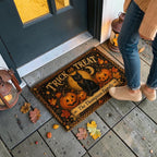 Trippy 3D Skeleton Falling Into Colorful Vortex Doormat