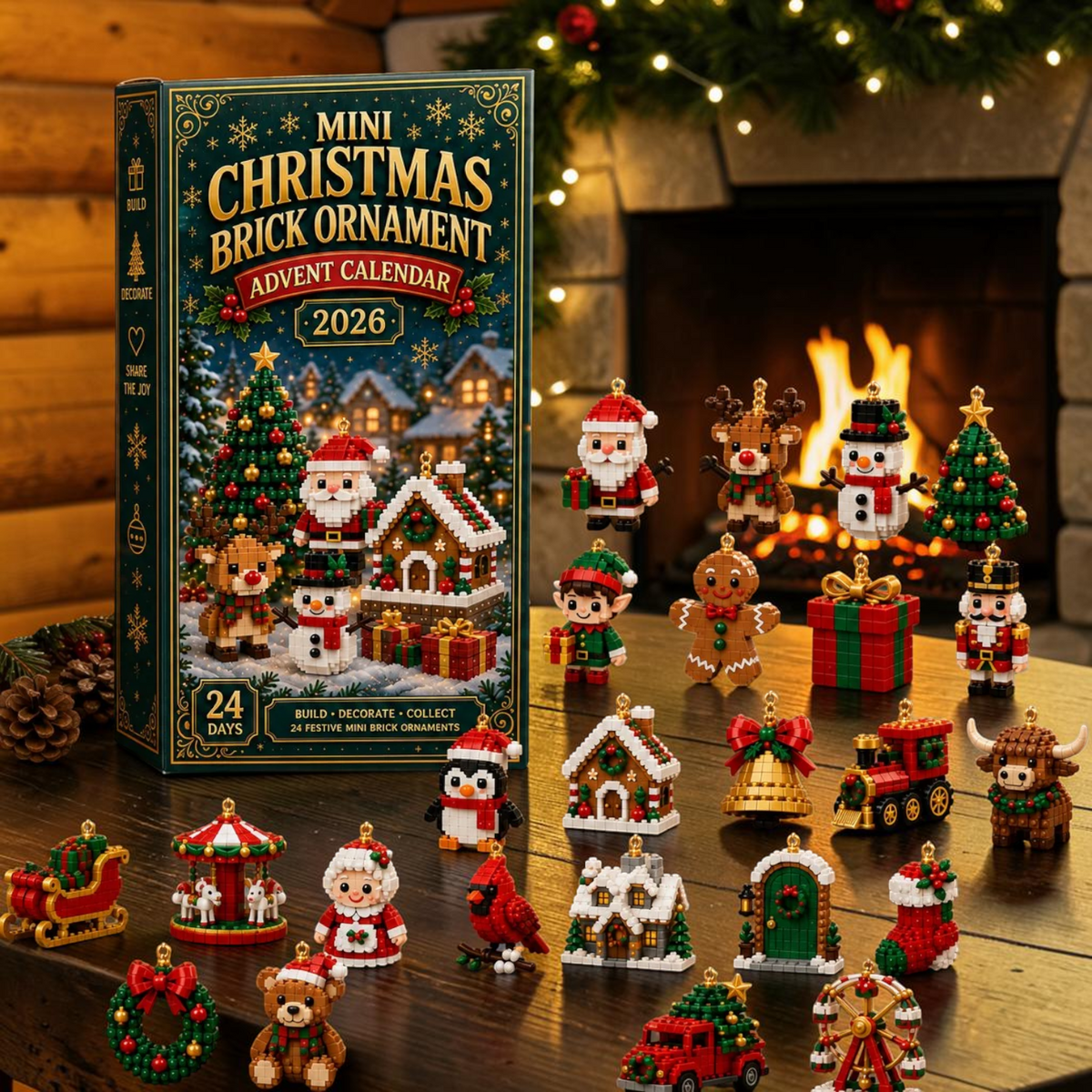 Mini Christmas Brick Ornament 2026 Limited Edition Advent Calendar
