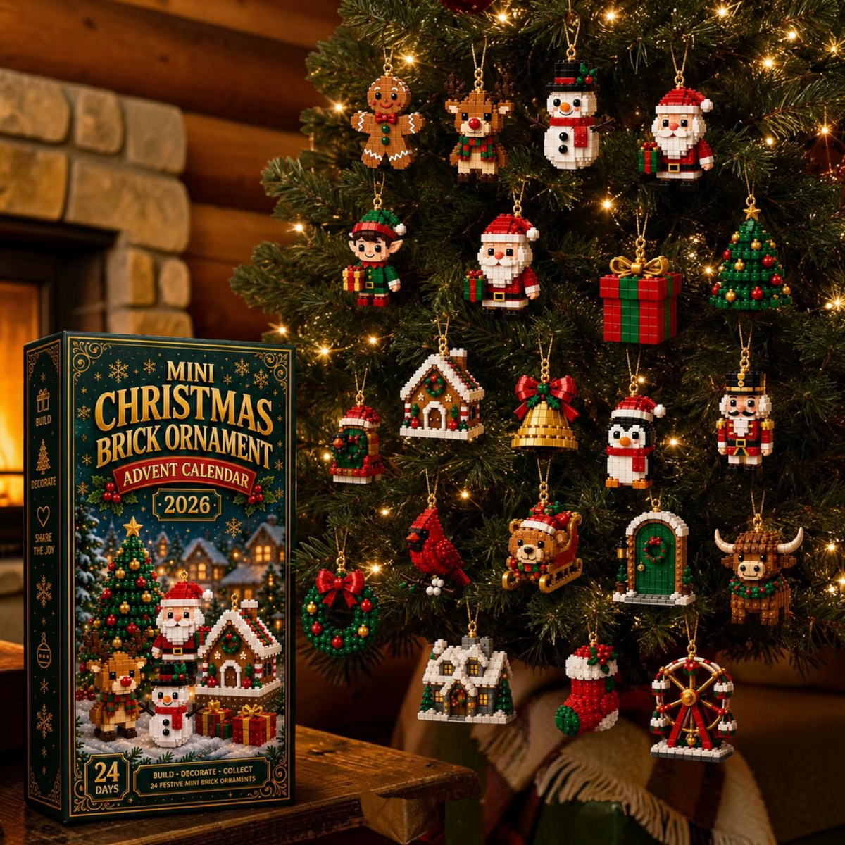 Mini Christmas Brick Ornament 2026 Limited Edition Advent Calendar