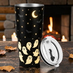 Spooky Starry Night Ghost Tumbler Cute Fall Coffee Mug