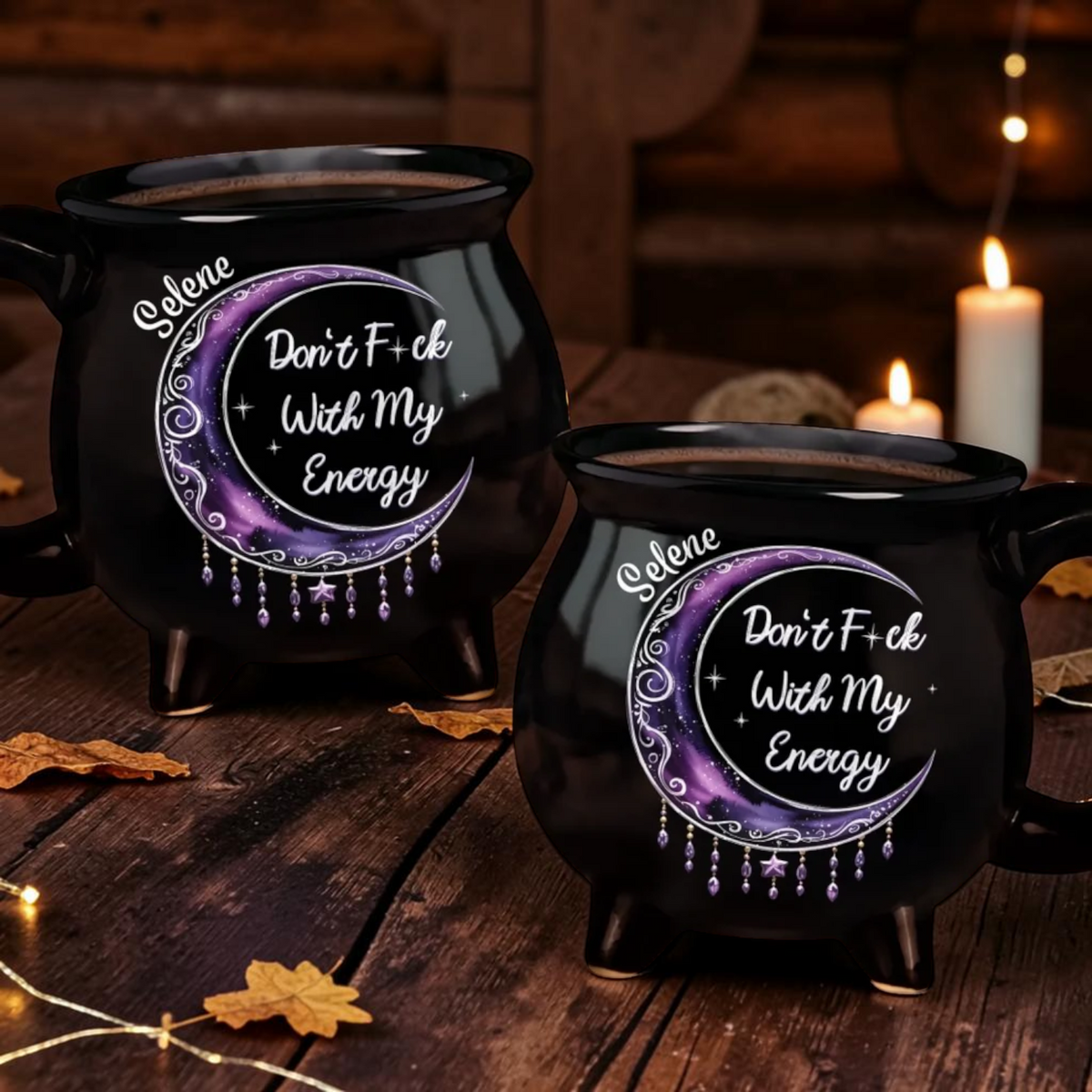 Personalized Witch Cauldron Mug Don't Mess With My Energy Cup