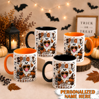 Personalized Spooky Vibes Highland Cow Mug Cute Ghost Cup