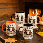 Personalized Spooky and Feral Mug Funny Raccoon Halloween Cup