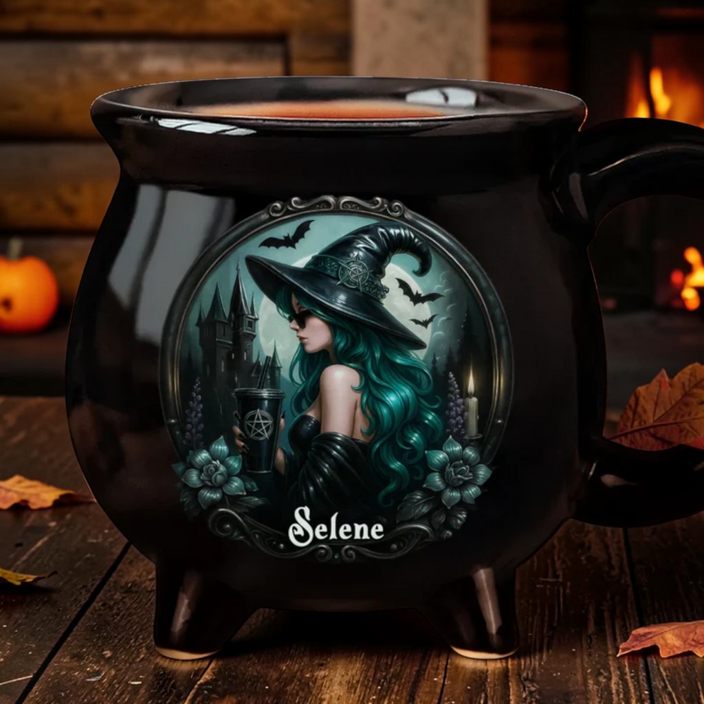 Personalized Witch Cauldron Mug Gothic Modern Witch Coffee Cup