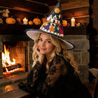 Personalized Haunted House and Dancing Witches Circle Hat