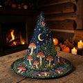 Dark Woodland Magic Mushroom and Starry Night Witch Hat