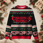 Christmas Things Stranger Sci-Fi Horror Retro Ugly Holiday Sweater