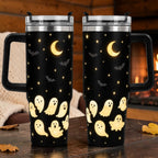 Spooky Starry Night Ghost Tumbler Cute Fall Coffee Mug