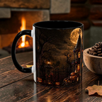 Personalized Glowing Haunted House Mug Dark Spooky Season Gift