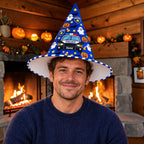 Personalized Blue Police Car and Ghost Kids Witch Hat