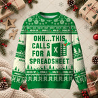 Excel Spreadsheet Funny Ugly Christmas Sweater - Office Humor Accountant Holiday Shirt