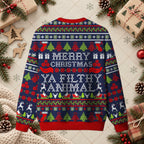 Merry Christmas Ya Filthy Animal Retro Movie Sweater