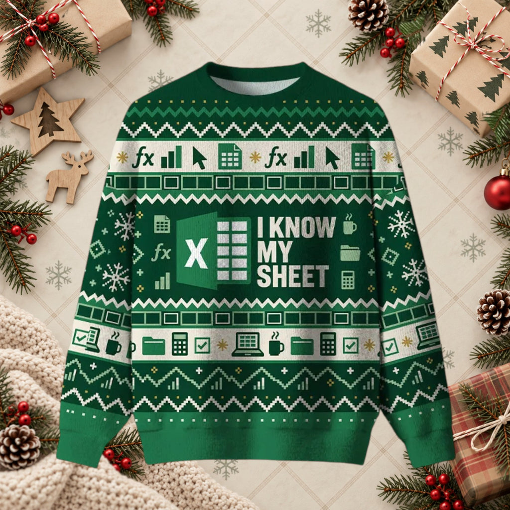 I Know My Sheet Excel Data Funny Sweater