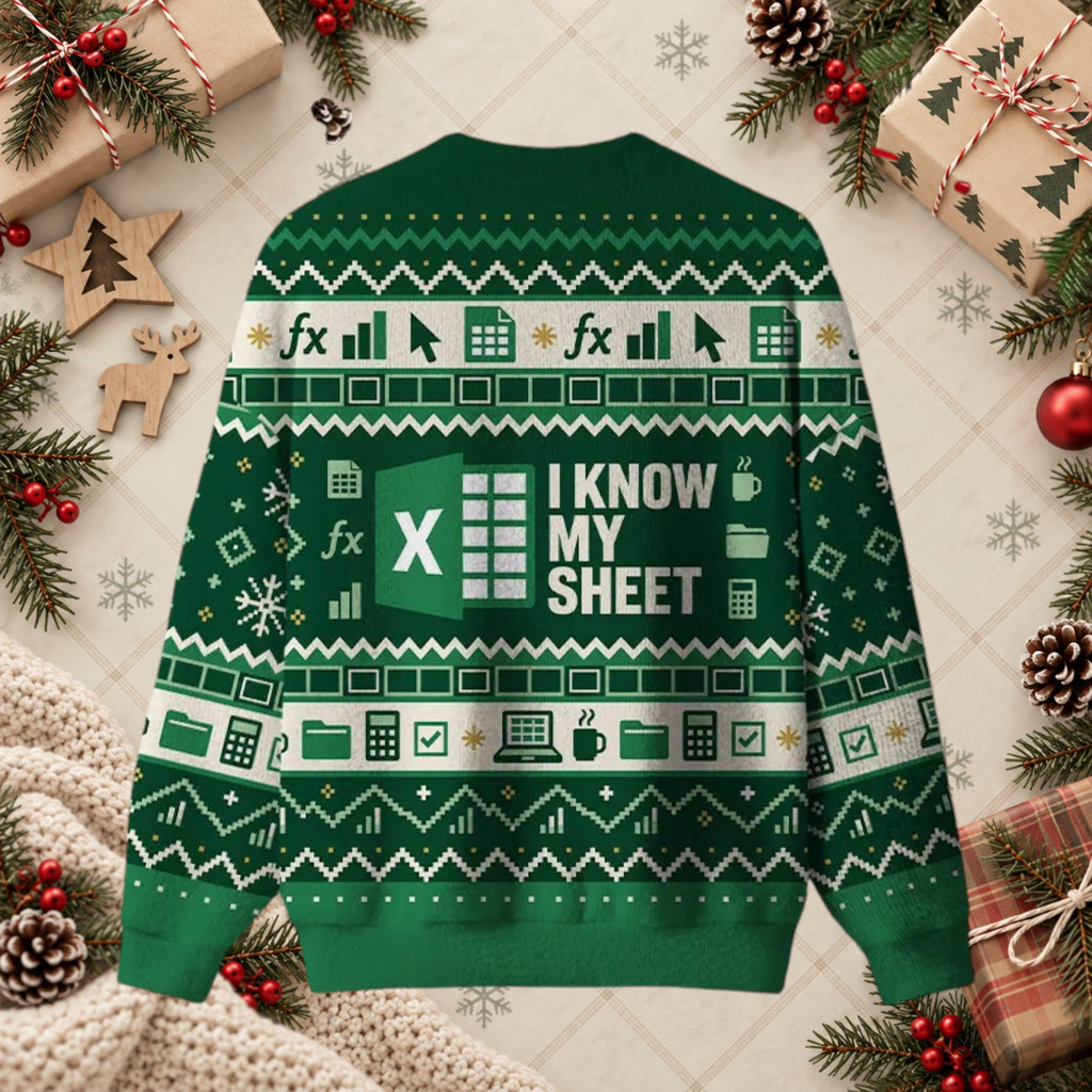 I Know My Sheet Excel Data Funny Sweater