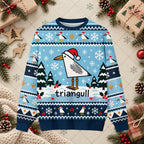 Triangull Funny Seagull Bird Pun Ugly Christmas Sweater