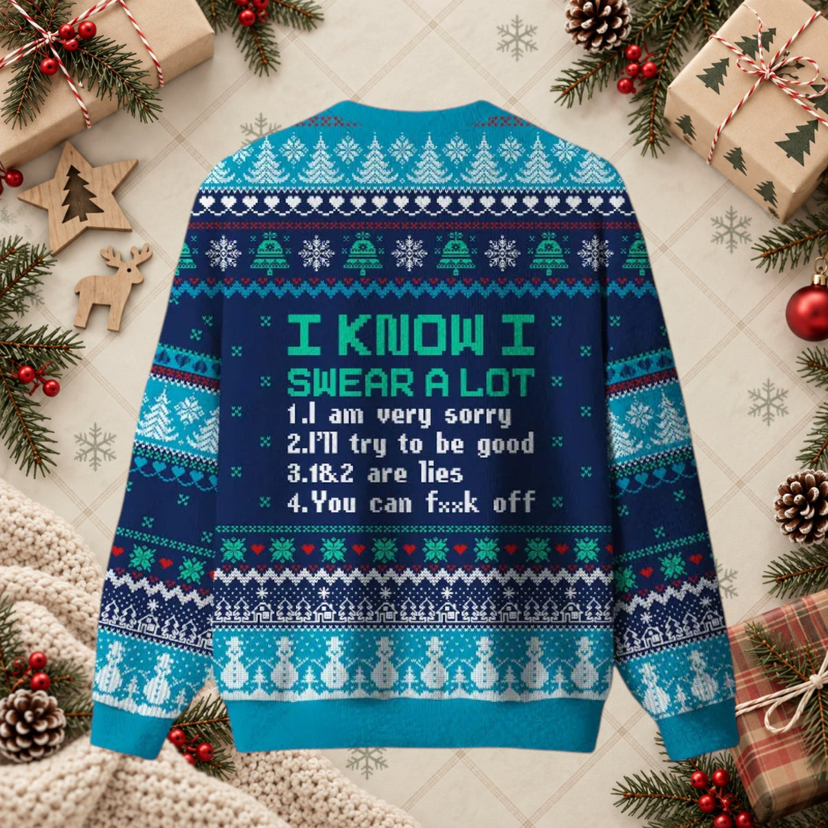 I Know I Swear A Lot Sarcastic Sweater