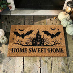 Gothic Haunted House Bats Home Sweet Home Fall Doormat