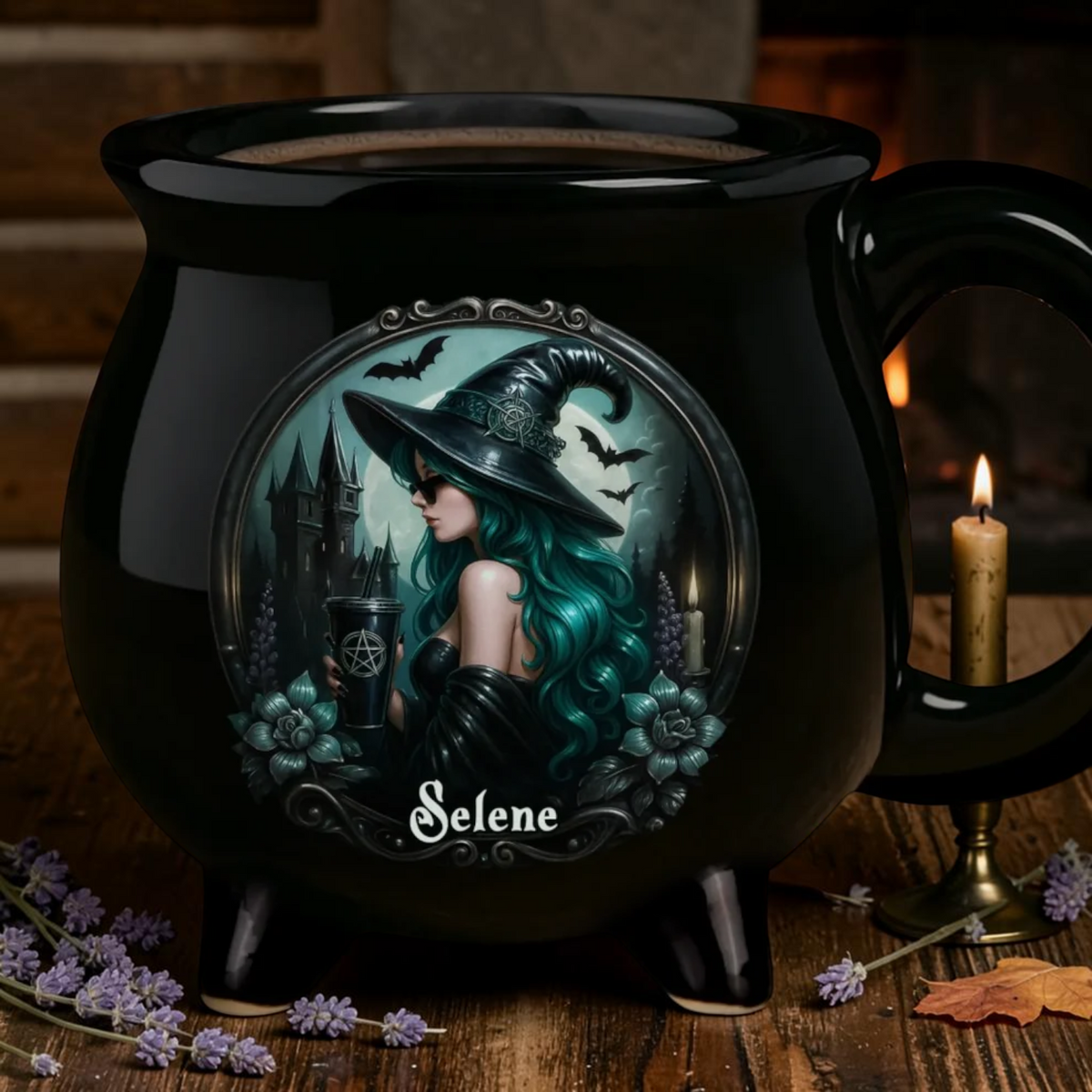 Personalized Witch Cauldron Mug Gothic Modern Witch Coffee Cup