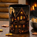 Personalized Glowing Haunted House Mug Dark Spooky Season Gift