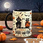 Personalized Spooky and Feral Mug Funny Raccoon Halloween Cup