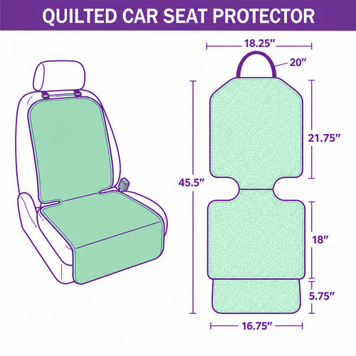 Christmas Eve Flying Sleigh Journey Quilted Car Seat Protector