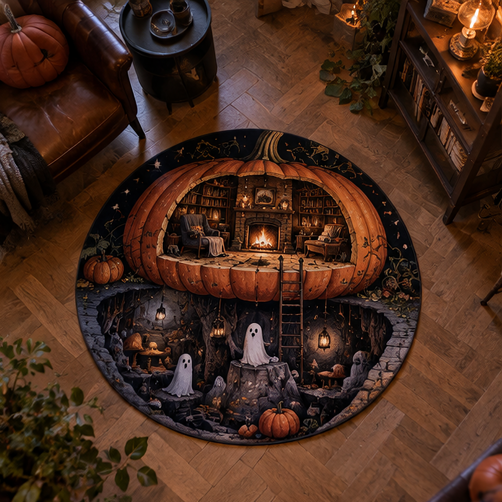 Quirky Dark Humor Skeleton Bath Round Rug – Velvet Decor