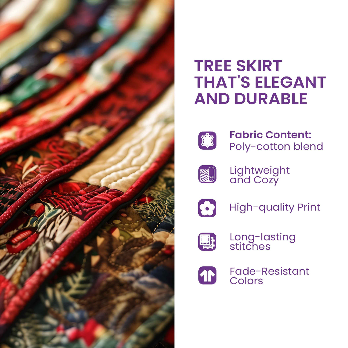 Sacred Divine Light Quilted Tree Skirt